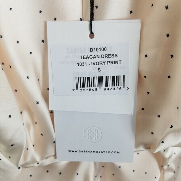 SABINA MUSAYEV Women Teagan Maxi Dress Ivory Print  S - Picture 6 of 7